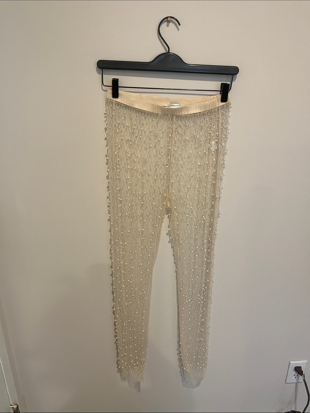 Beaded Cream Sheer pants